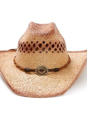 Stetson Big River Raffia Straw Cowboy Hat - Vented Crown & Concho